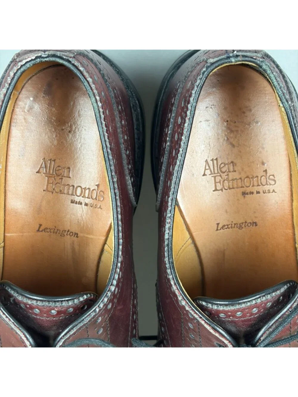Allen Edmonds Lexington Cap Toe Oxford Dress Shoes Mens 8 Brown Lace Up